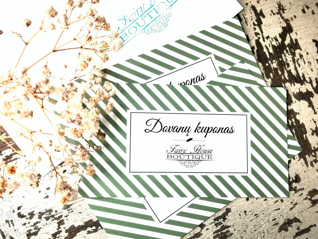 Fairy House boutique dovanų kuponas 100 €